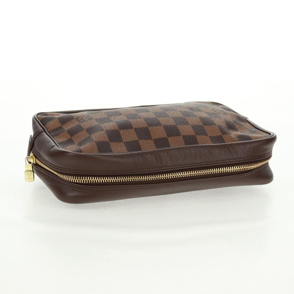 Louis Vuitton Trousse Toilette Damier Canvas Brown Canvas Clutche & Pouche Bag