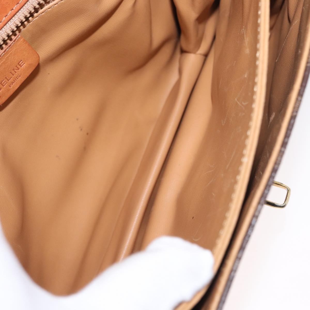 Celine Vintage Shoulder Bag Canvas Brown Canvas Shoulder Bag Bag