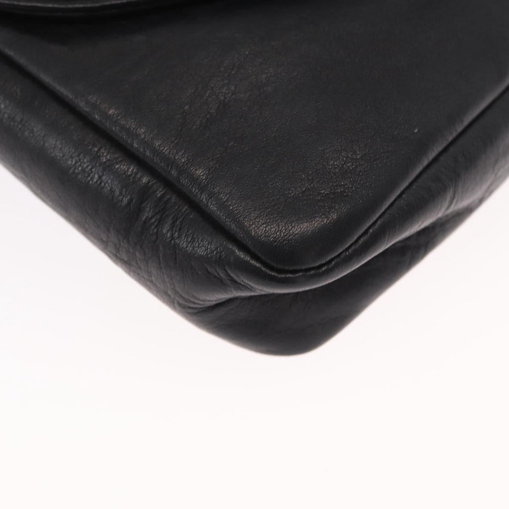 Chanel Chain Envelope Belt Bag Quilted Calfskin Black Leather Clutche & Pouche Bag