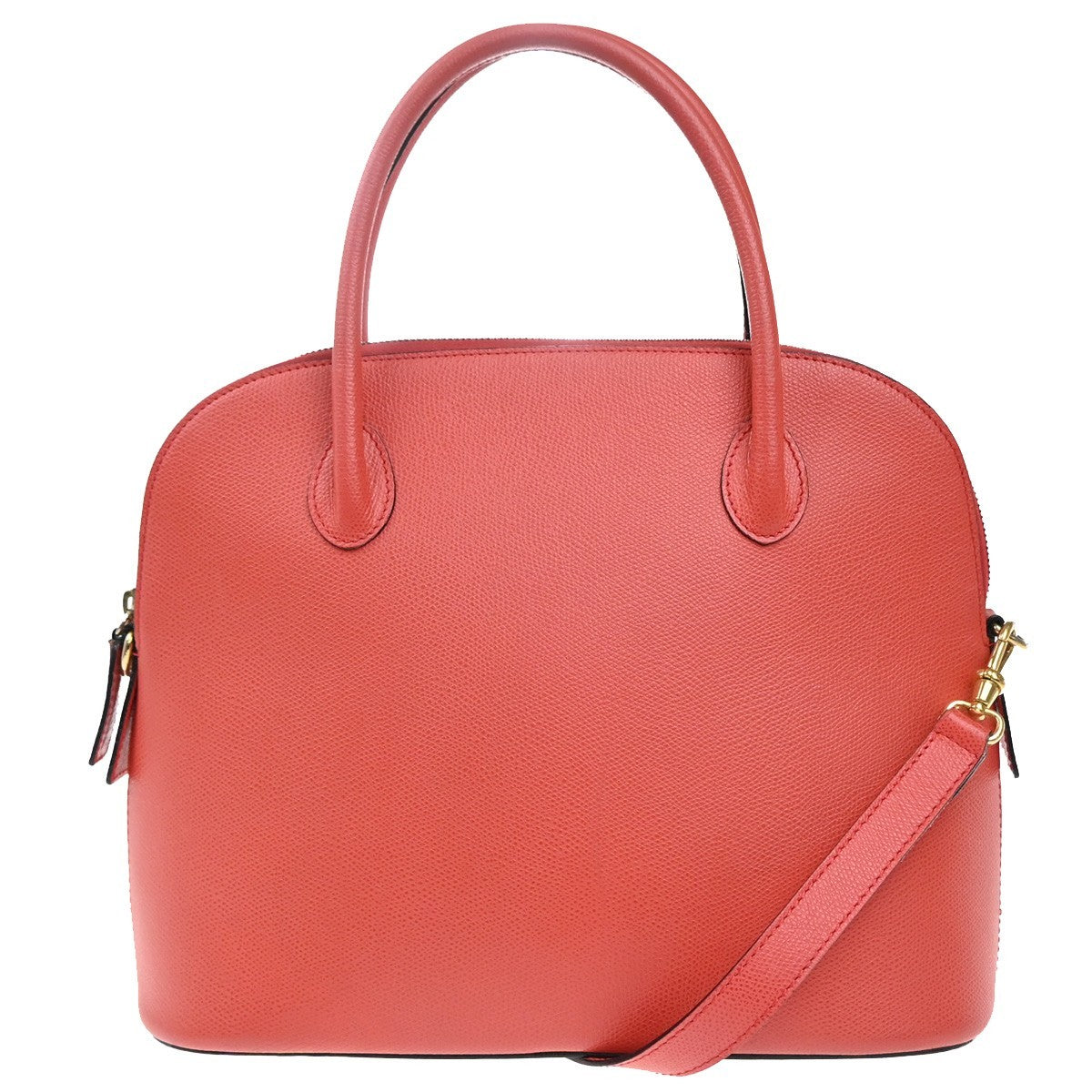 Celine Vintage Convertible Bowler Bag Leather Red Leather Handbag