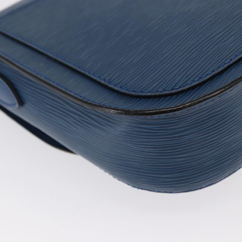 Louis Vuitton Saint Cloud Handbag Epi Leather Blue Leather Shoulder Bag