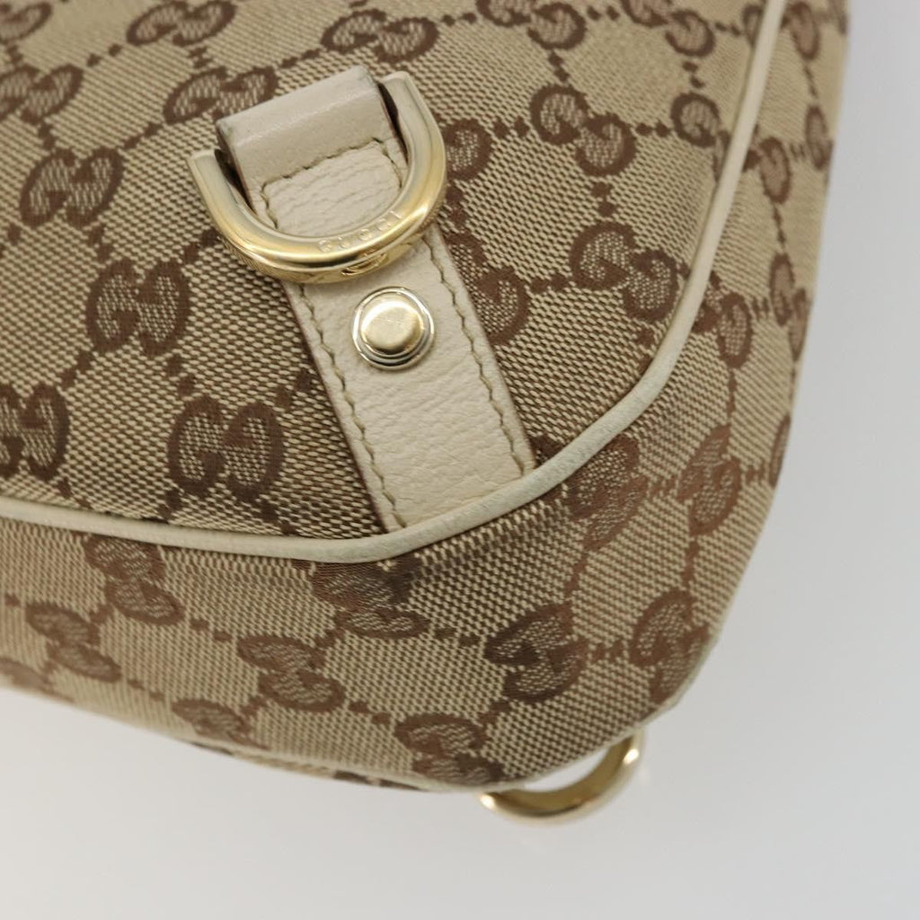 Gucci Abbey Shoulder Bag Gg Canvas Beige Canvas Shoulder Bag Bag (Pre-Owned)