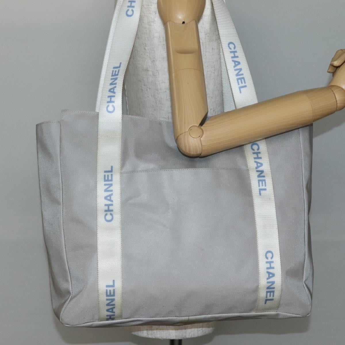 Chanel Sport Line Tote Bag Nylon Gray Nylon Tote Bag Bag