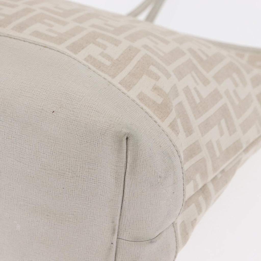 Fendi Roll Tote Zucca Canvas And Leather Beige Canvas Tote Bag Bag