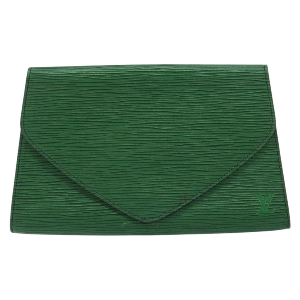 Louis Vuitton Art Deco Clutch Epi Leather Green Leather Clutche & Pouche Bag