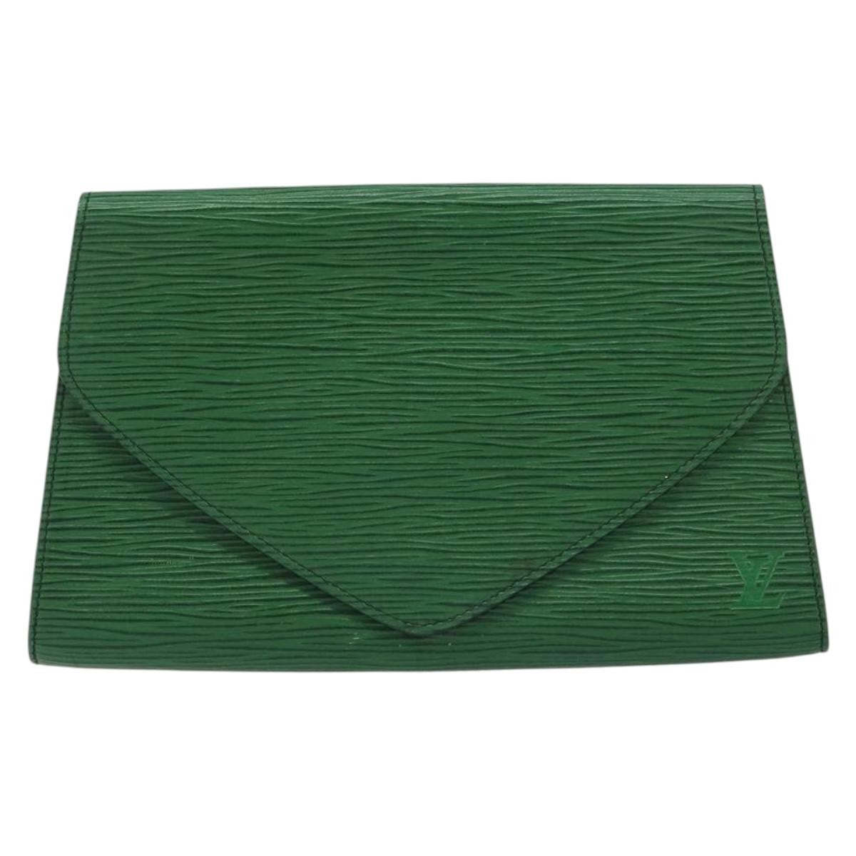 Louis Vuitton Art Deco Clutch Epi Leather Green Leather Clutche & Pouche Bag