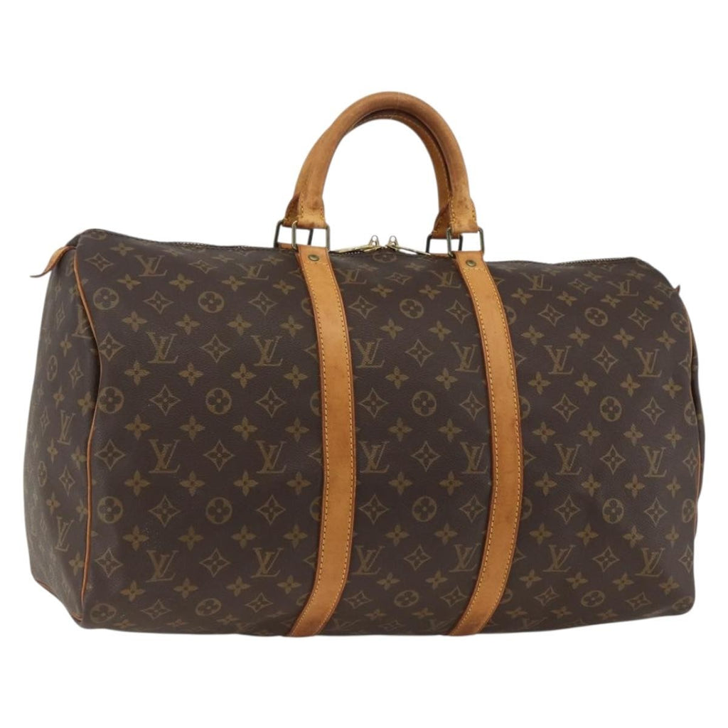 Louis Vuitton Keepall Bag Monogram Canvas Brown Canvas Travel Bag