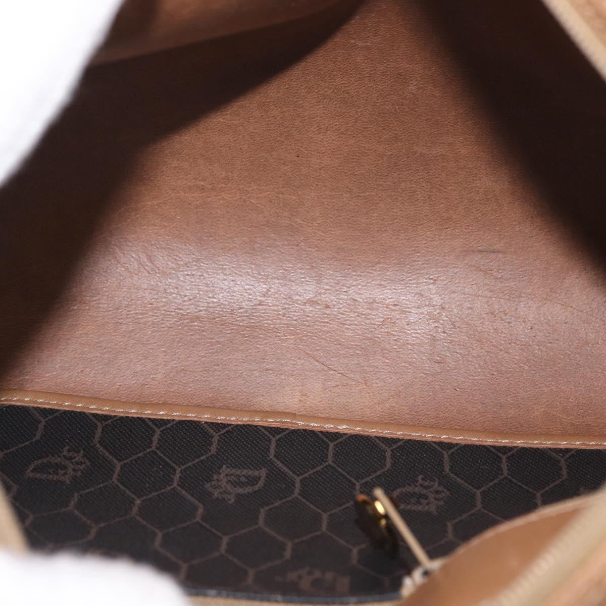 Christian Dior Vintage Honeycomb Shoulder Bag Canvas And Leather Black Canvas Shoulder Bag Bag (Pre-Owned)