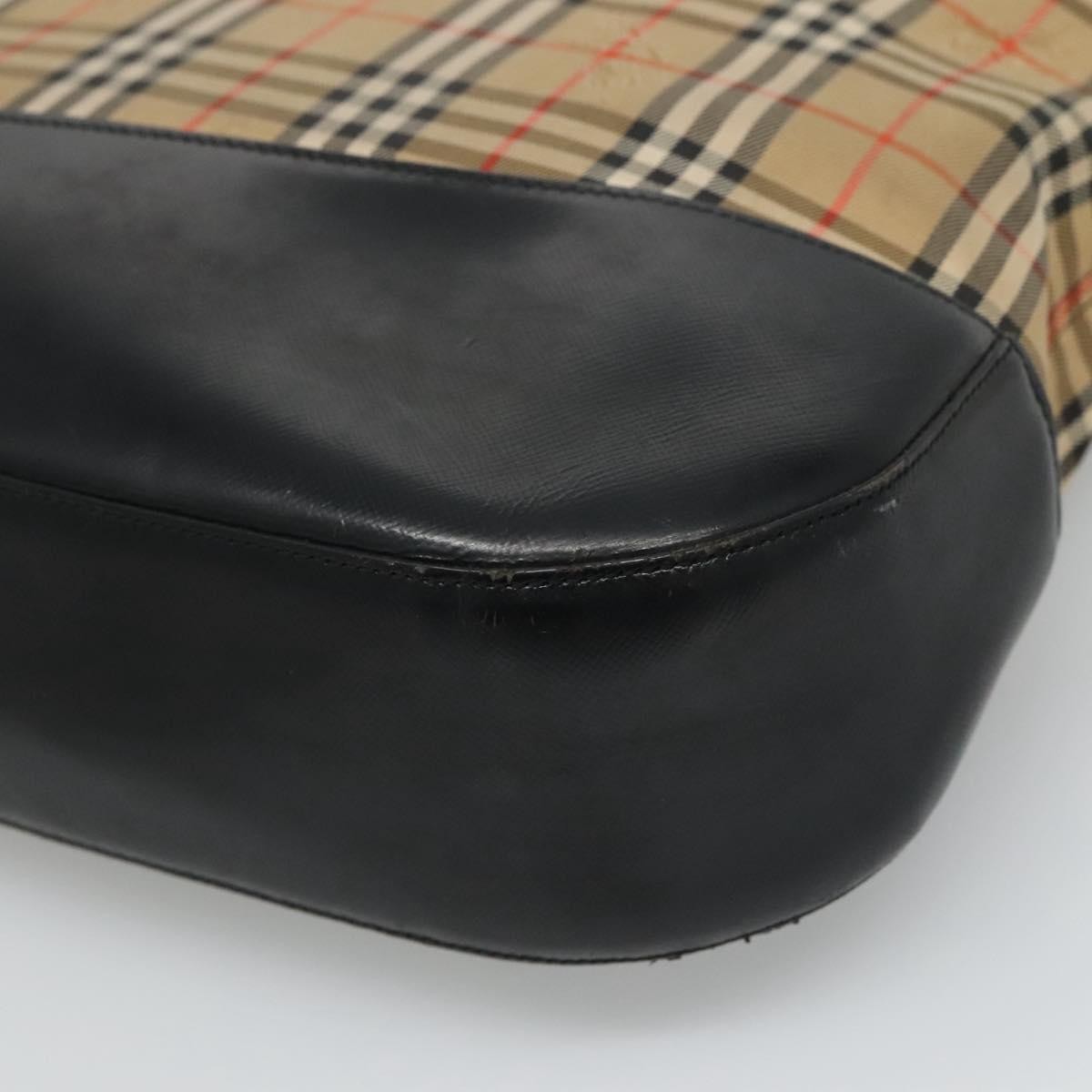 Burberry Nova Check Tote Canvas And Leather Beige Canvas Tote Bag