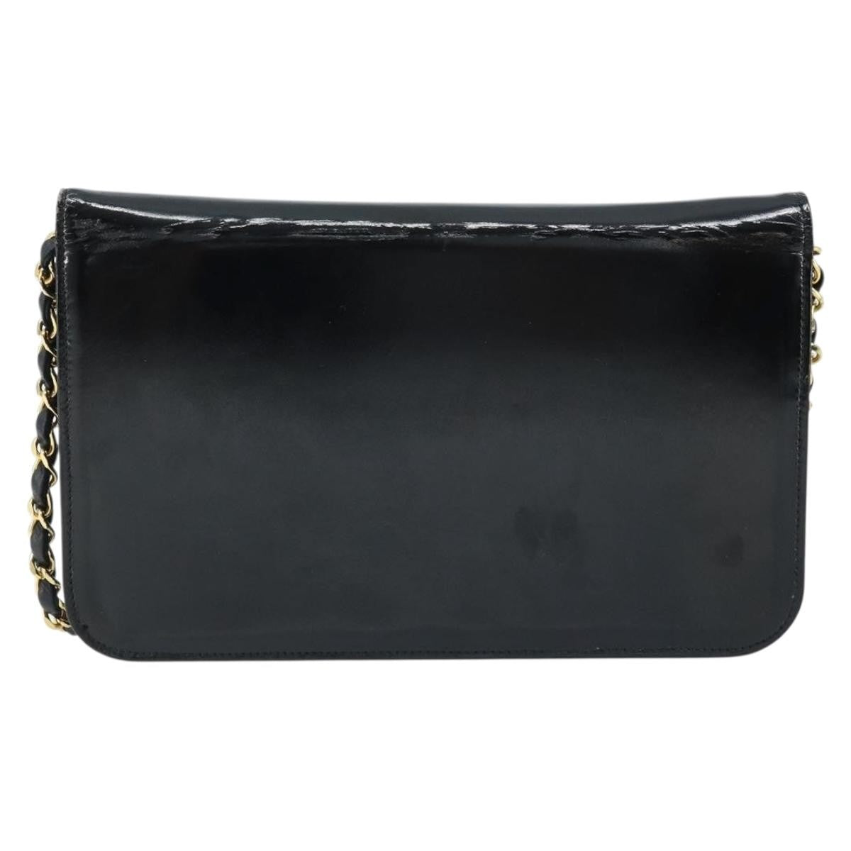 Chanel Wallet On Chain Quilted Patent Black Patent_Leather Shoulder Bag Bag