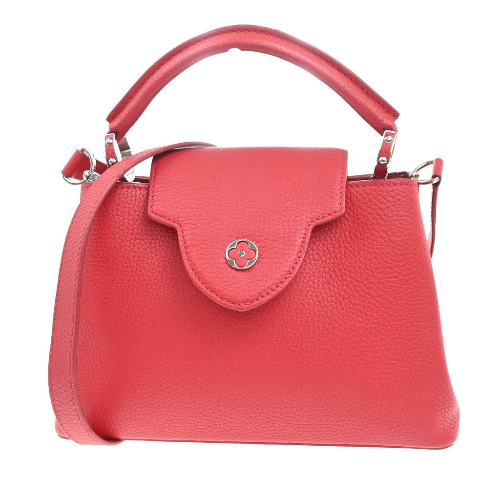 Louis Vuitton Capucines Bag Leather Red Leather Handbag