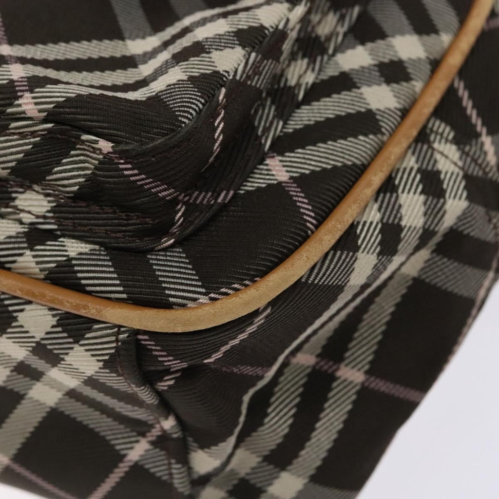 Burberry Nova Check Blue Label Canvas Brown Canvas Shoulder Bag