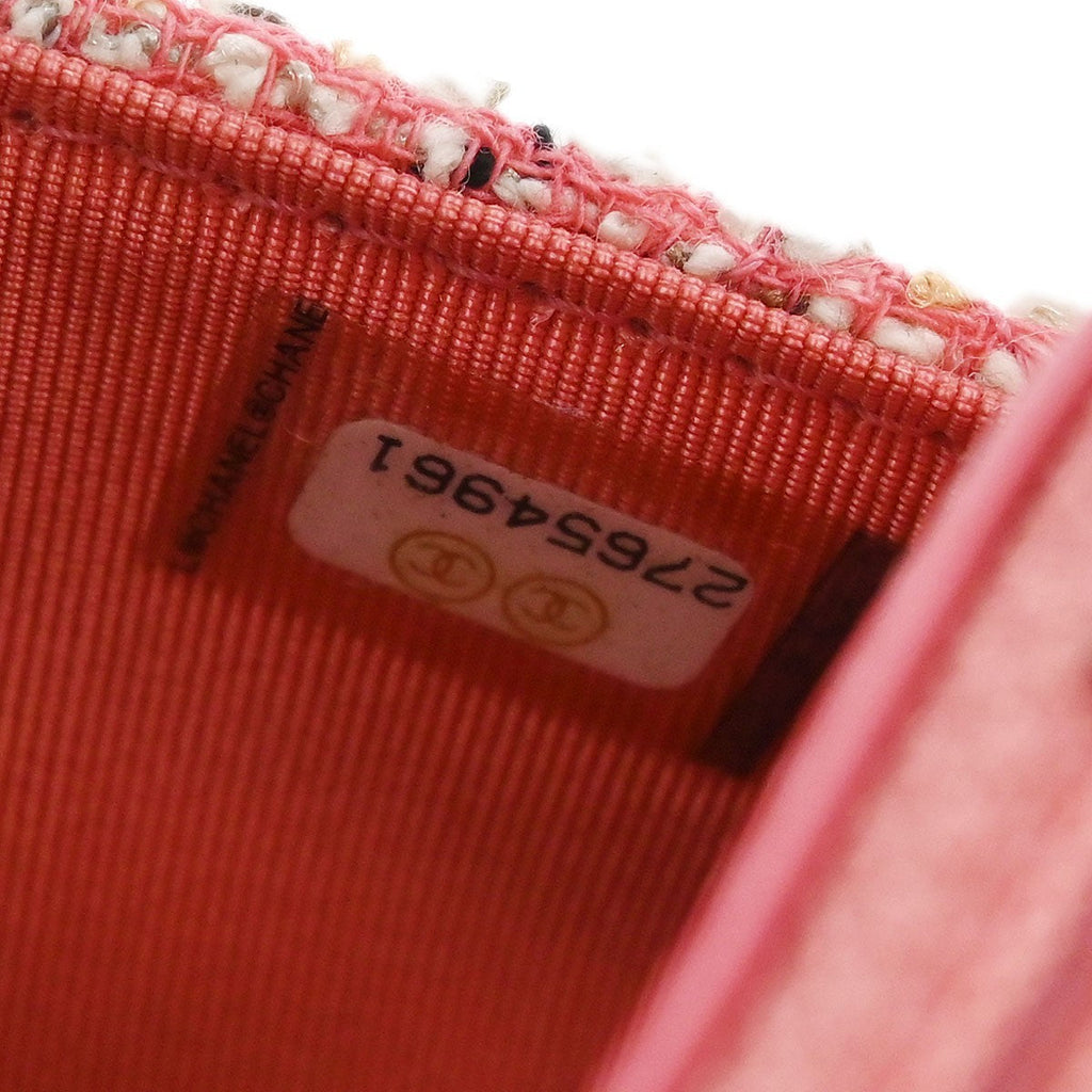 Chanel Reissue 2.55 Flap Bag Quilted Tweed With Resin Detail Pink Tweed Clutche & Pouche Bag