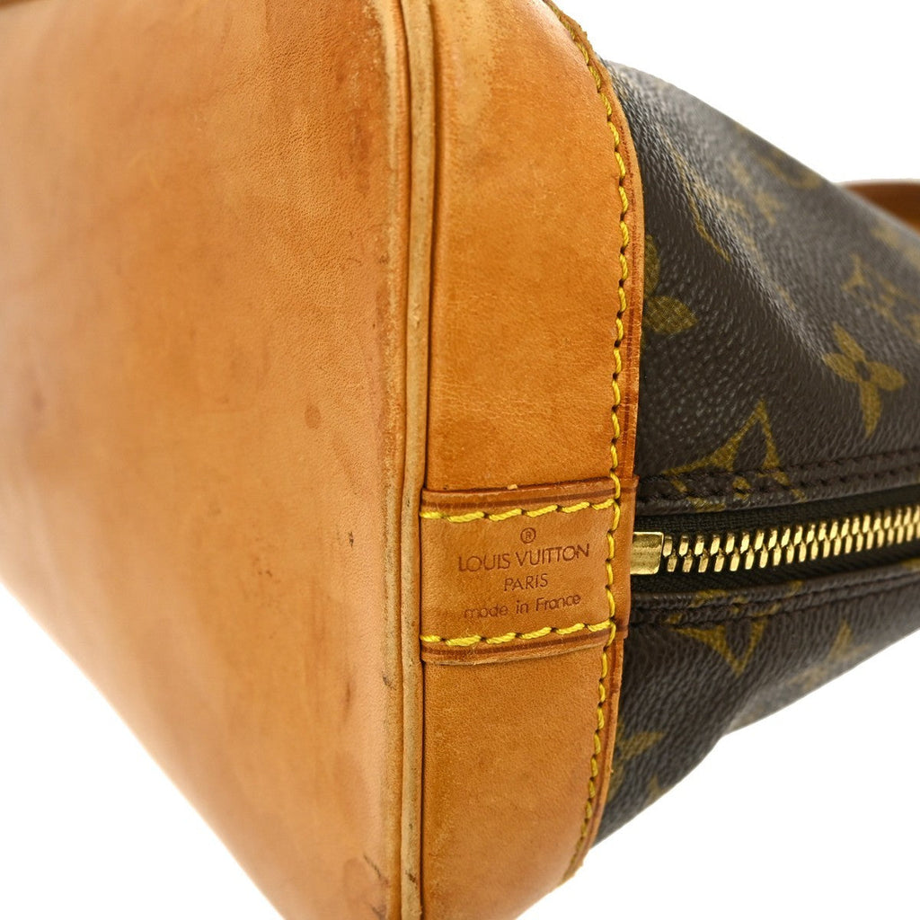 Louis Vuitton Alma Handbag Monogram Canvas Brown Canvas Handbag