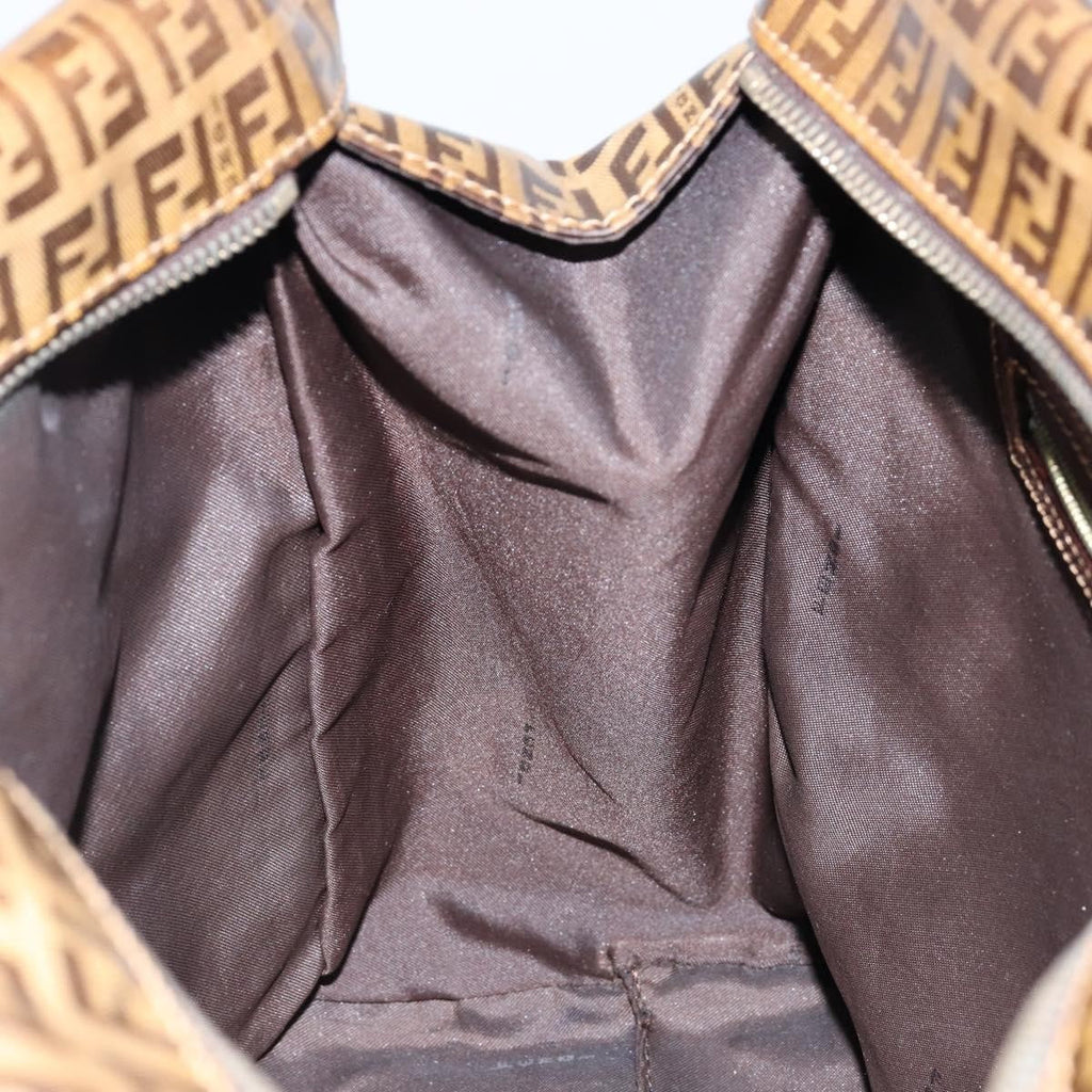 Fendi Zip Tote Canvas Beige Canvas Tote Bag Bag