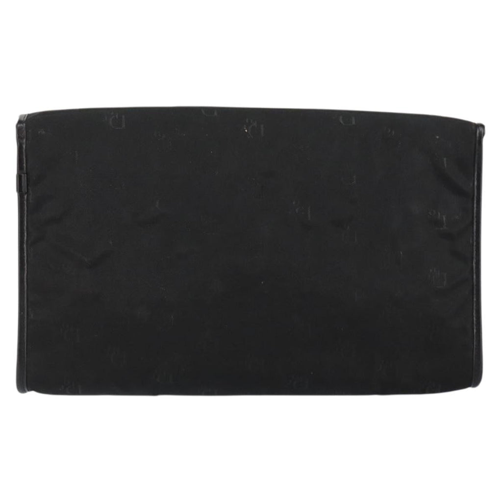 Christian Dior Vintage Cd Chain Flap Shoulder Bag Diorissimo Canvas Black Nylon Shoulder Bag Bag (Pre-Owned)