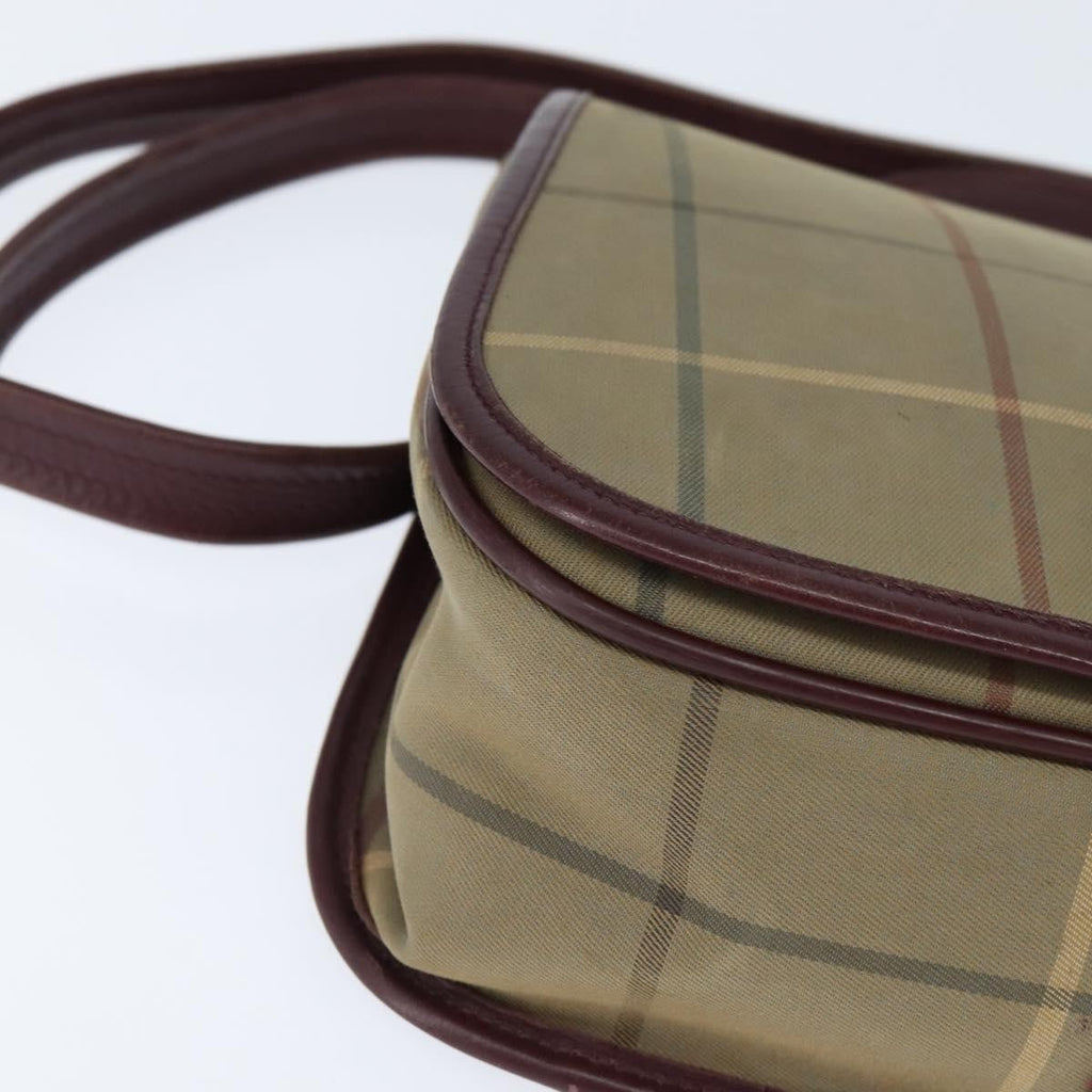 Burberry Nova Check Shoulder Bag Canvas Beige Canvas Shoulder Bag