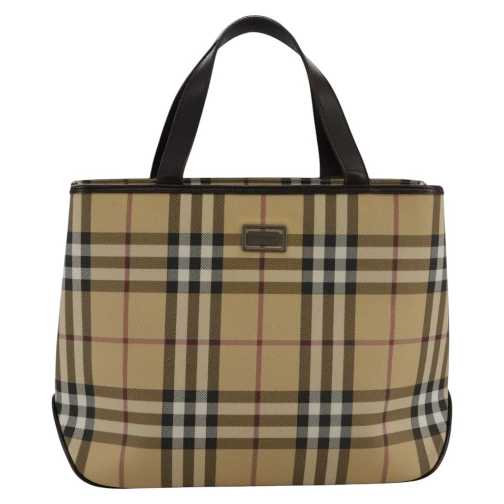 Burberry Nova Check Handbag Nova Check Canvas And Leather Beige Canvas Handbag