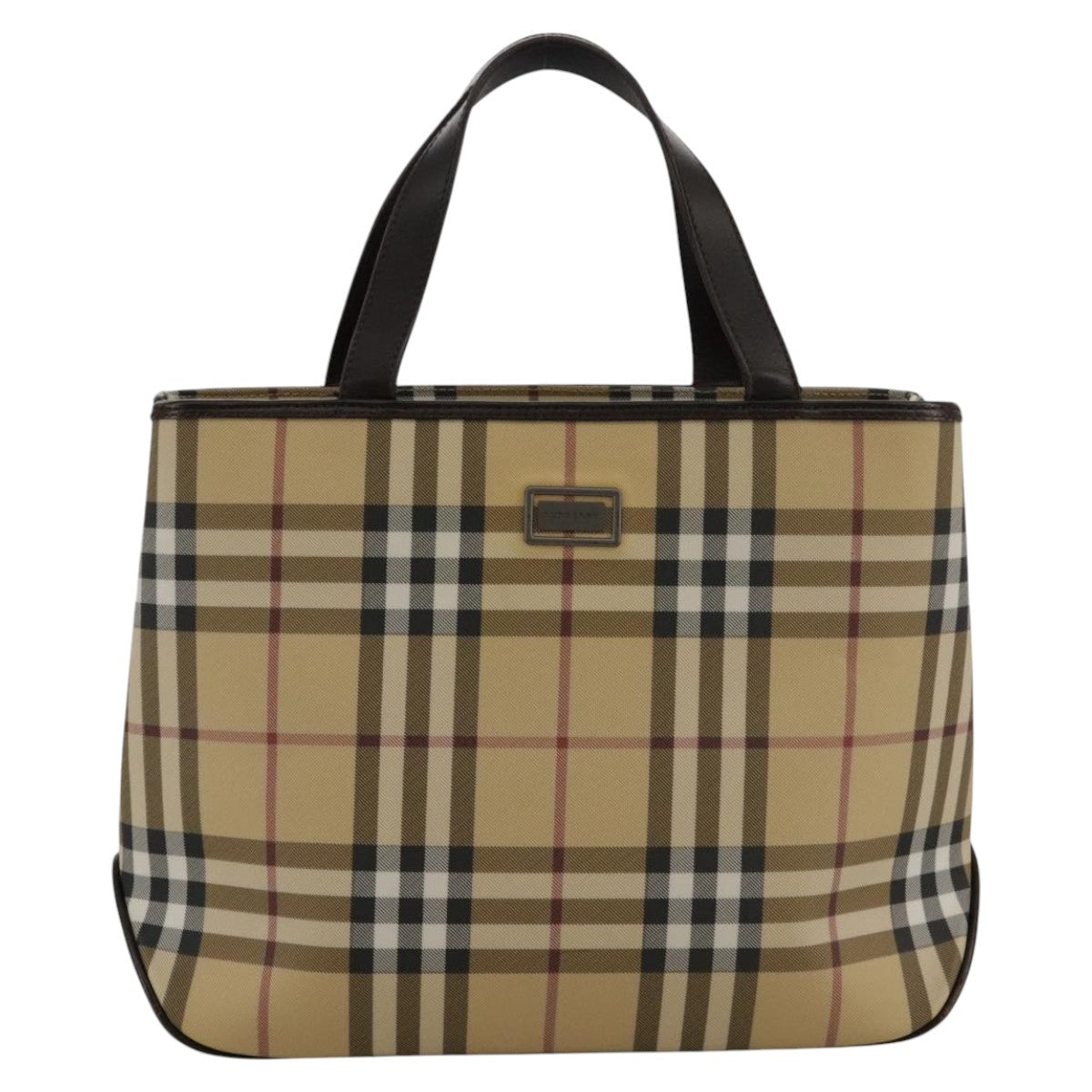 Burberry Nova Check Handbag Nova Check Canvas And Leather Beige Canvas Handbag