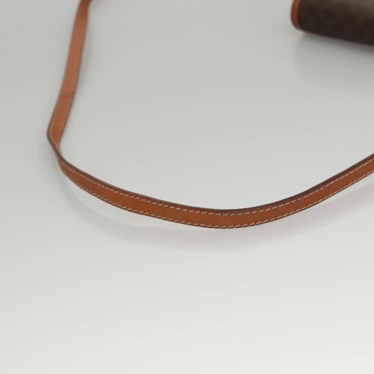 Celine Vintage Macadam Shoulder Bag Canvas And Leather Brown Canvas Shoulder Bag Bag