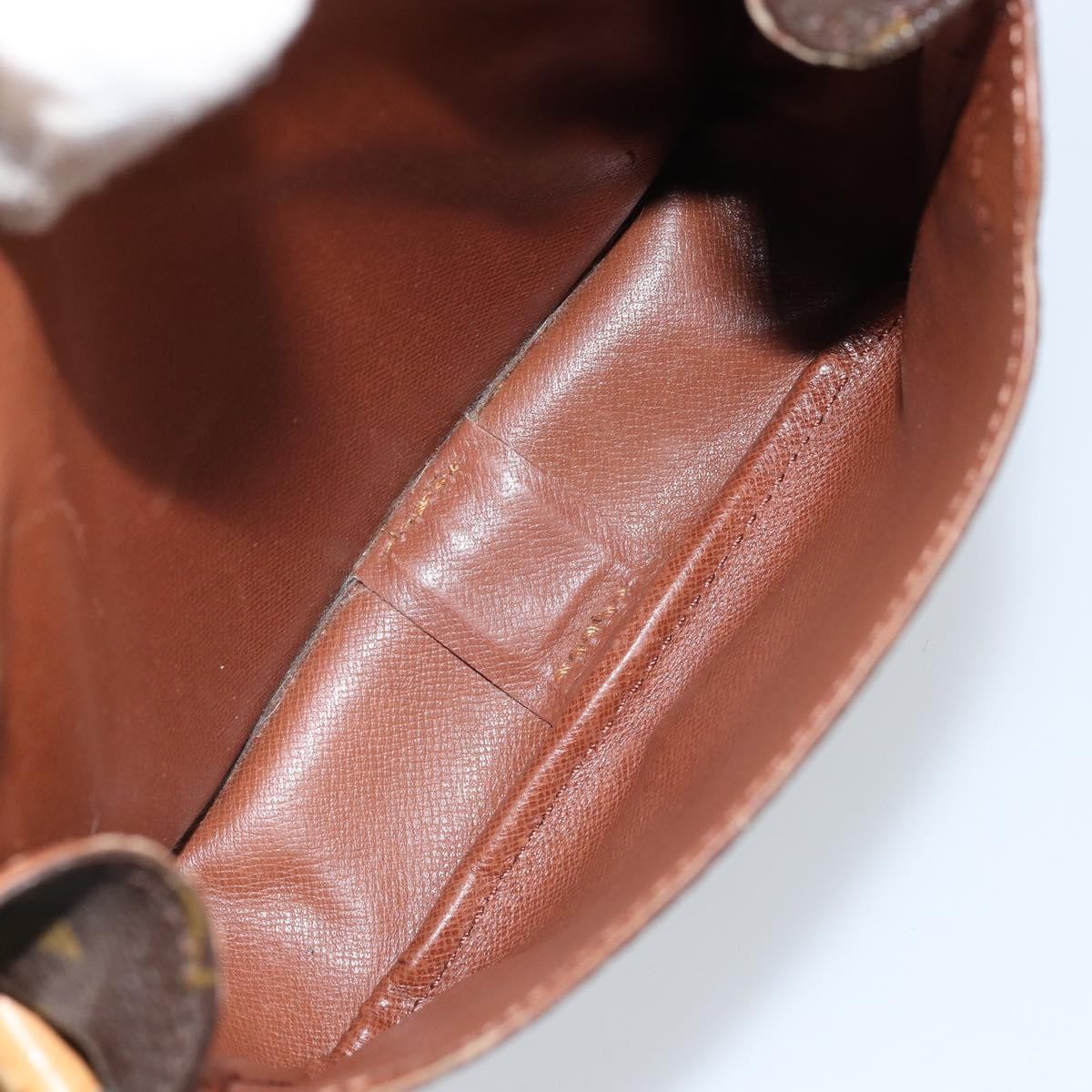 Louis Vuitton Cartouchiere Handbag Monogram Canvas Brown Canvas Shoulder Bag