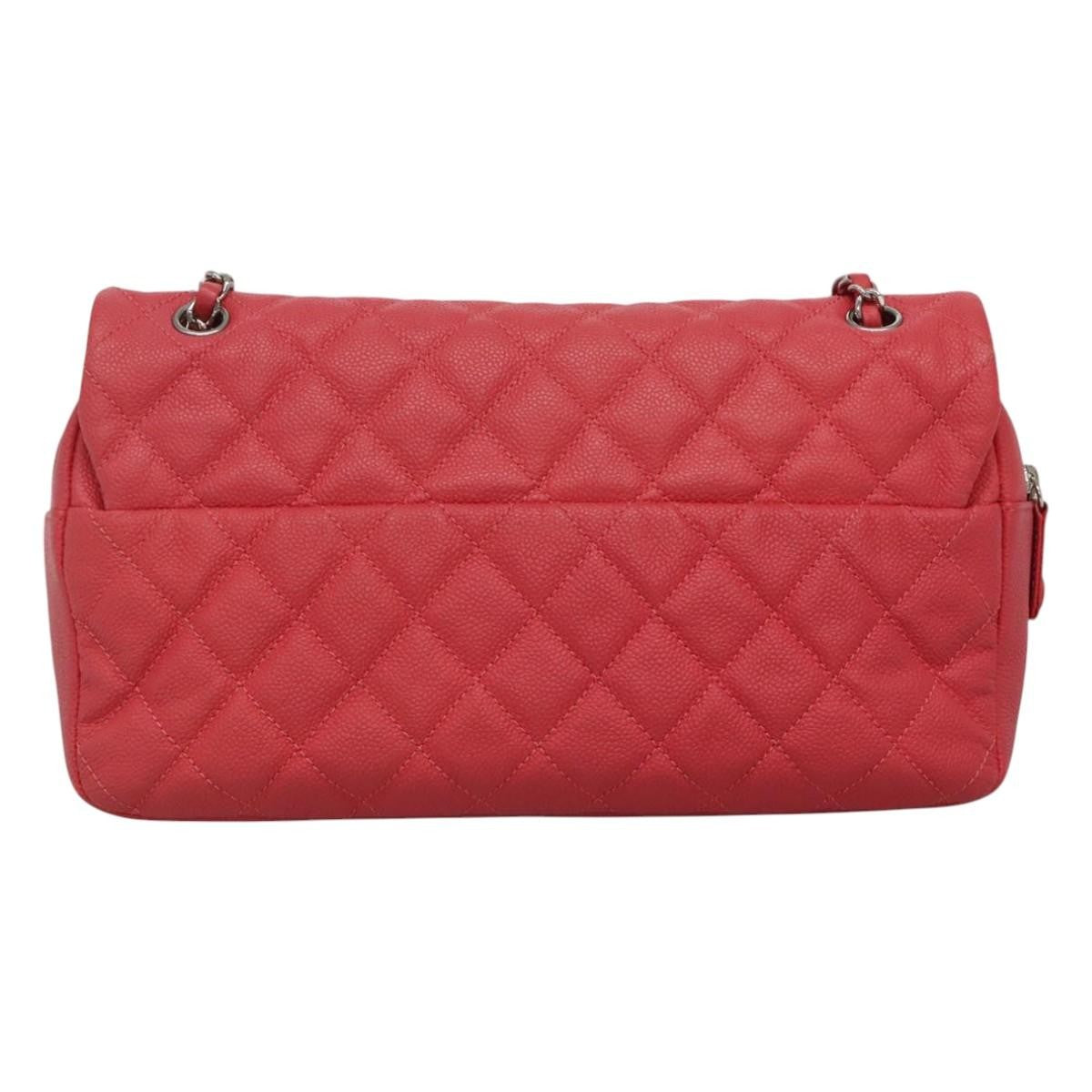 Chanel Flap Shoulder Bag Quilted Lambskin Pink Calfskin Shoulder Bag Bag