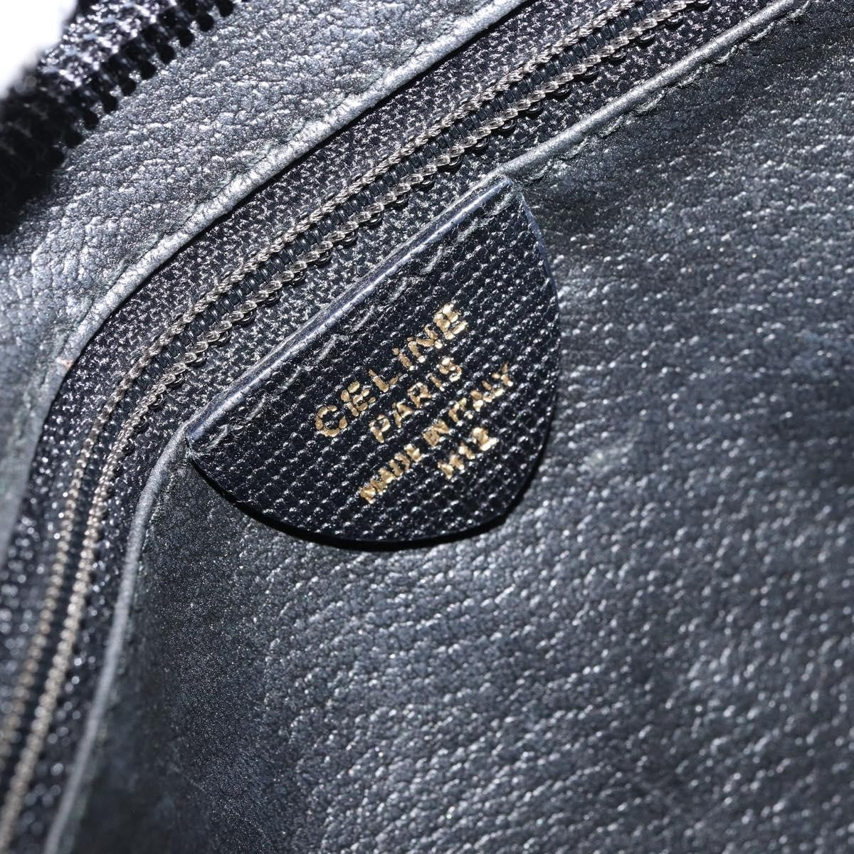 Celine Circle Logo Shoulder Bag Leather Black Leather Shoulder Bag Bag