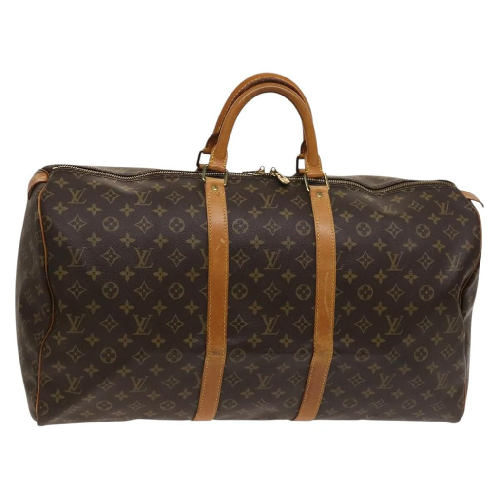 Louis Vuitton Keepall Bag Monogram Canvas Brown Canvas Travel Bag