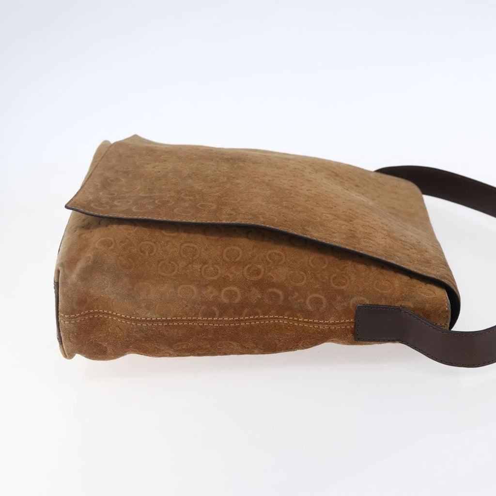 Celine C Macadam Shoulder Bag Suede Beige Suede Shoulder Bag Bag