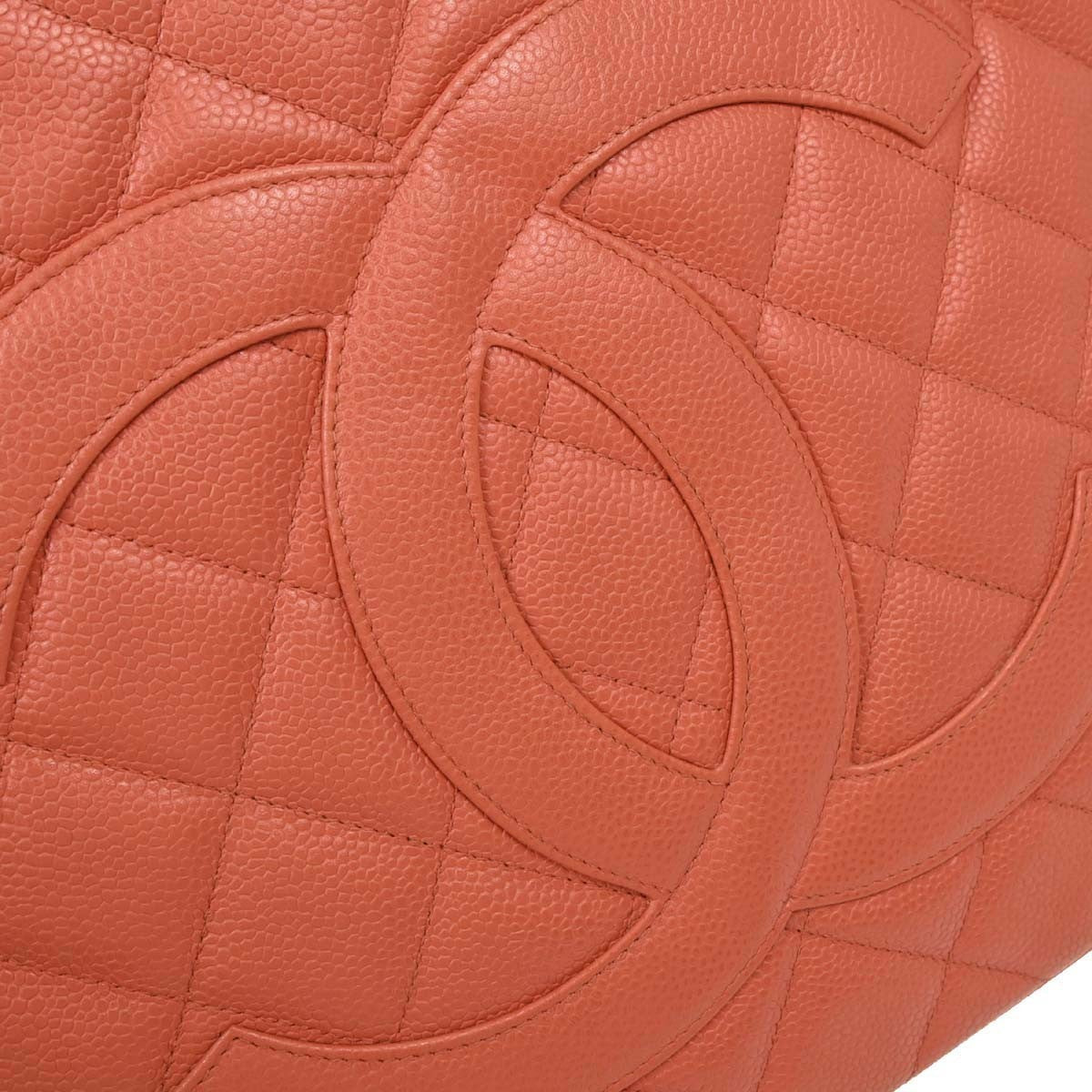 Chanel Medallion Tote Quilted Caviar Pink Leather Tote Bag Bag