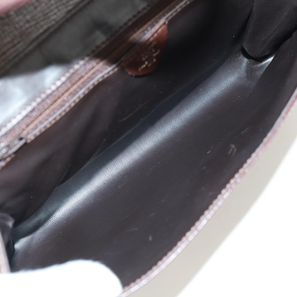 Celine Circle Logo Shoulder Bag Leather Brown Leather Shoulder Bag Bag