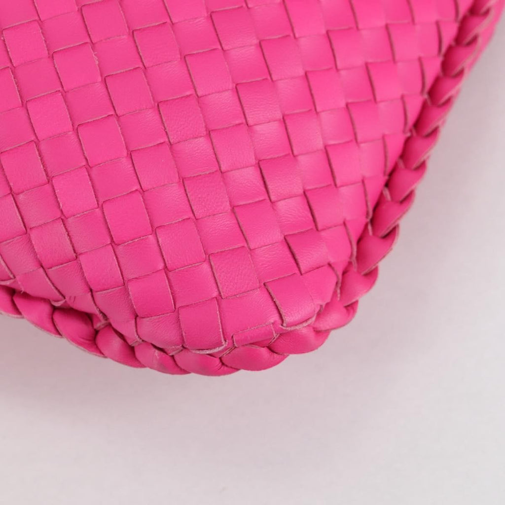 Bottega Veneta Veneta Hobo Intrecciato Nappa Pink Leather Bag