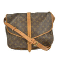 Louis Vuitton Saumur Handbag Monogram Canvas Brown Canvas Shoulder Bag