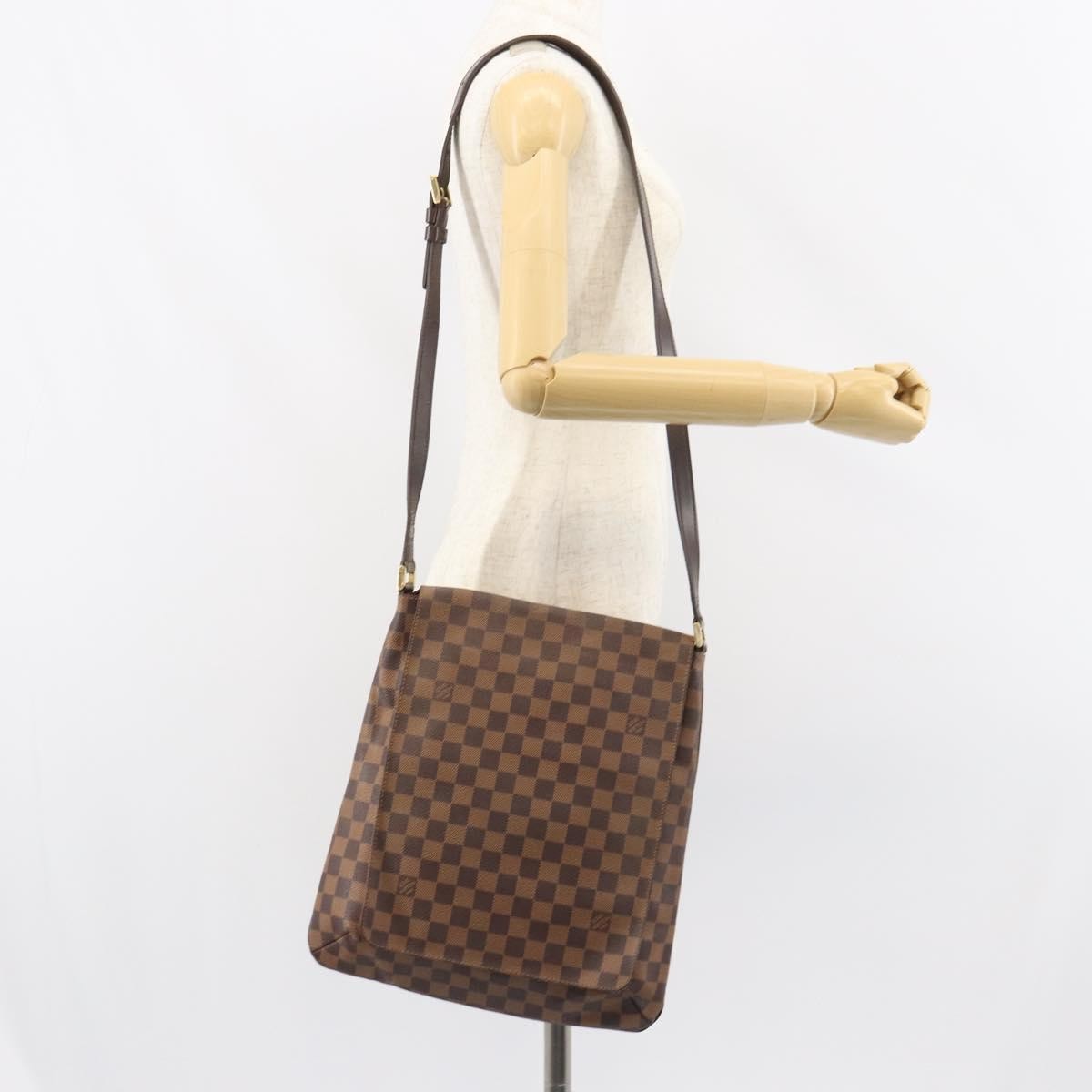 Louis Vuitton Musette Handbag Damier Brown Canvas Shoulder Bag