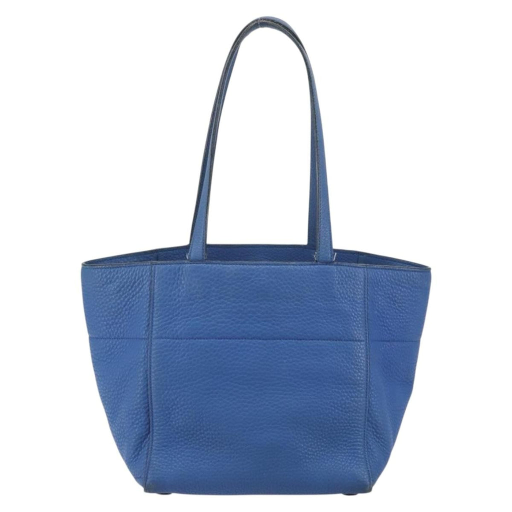 Prada Tote Vitello Daino Vitello Daino Blue Leather Tote Bag Bag