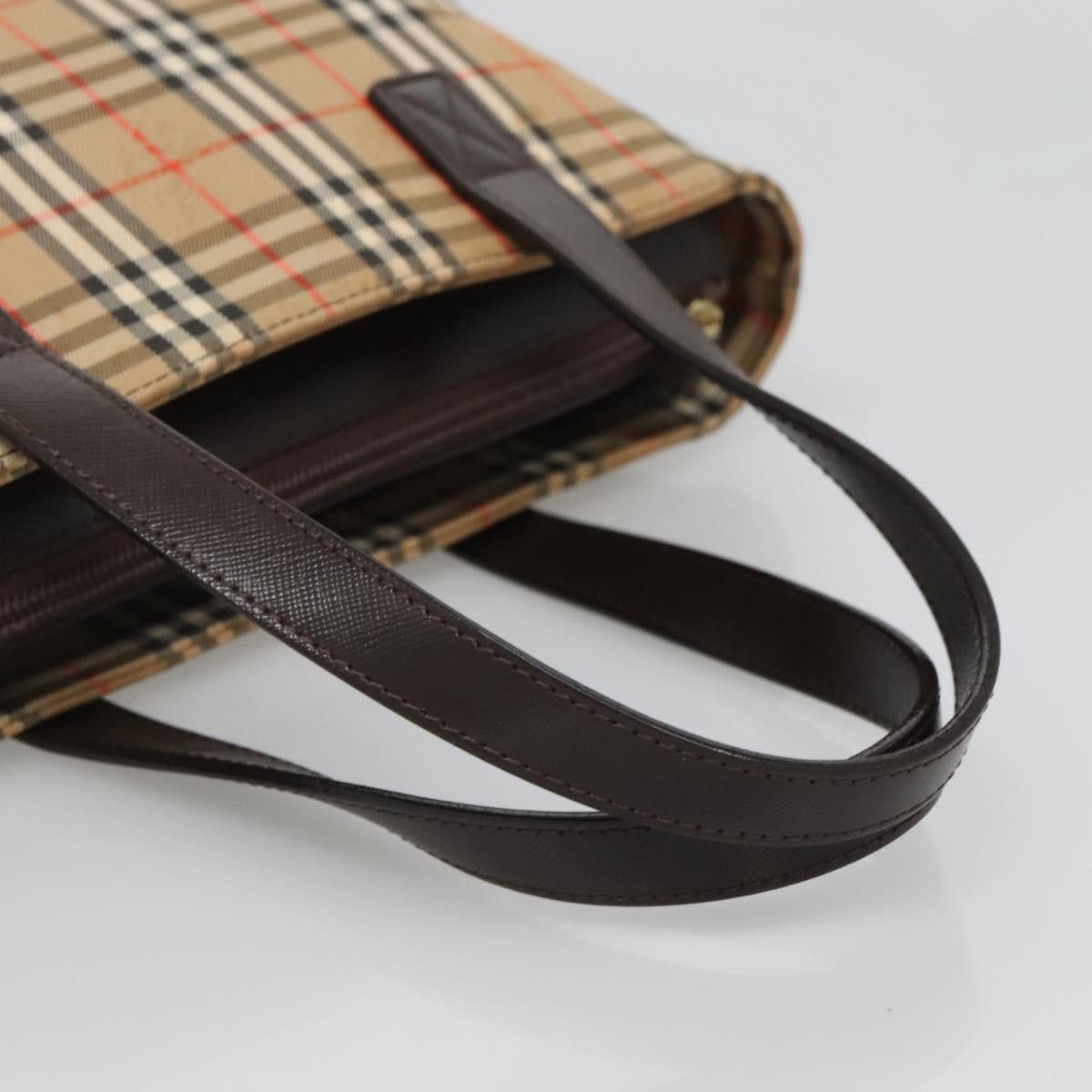 Burberry Nova Check Handbag Nova Check Canvas And Leather Beige Canvas Handbag