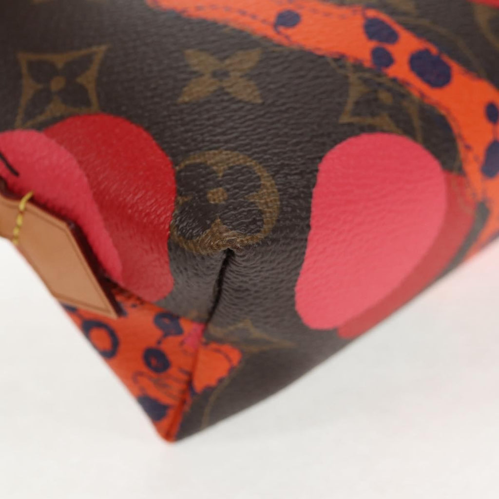 Louis Vuitton Cosmetic Pouch Limited Edition Monogram Jungle Dots Brown Canvas Bag