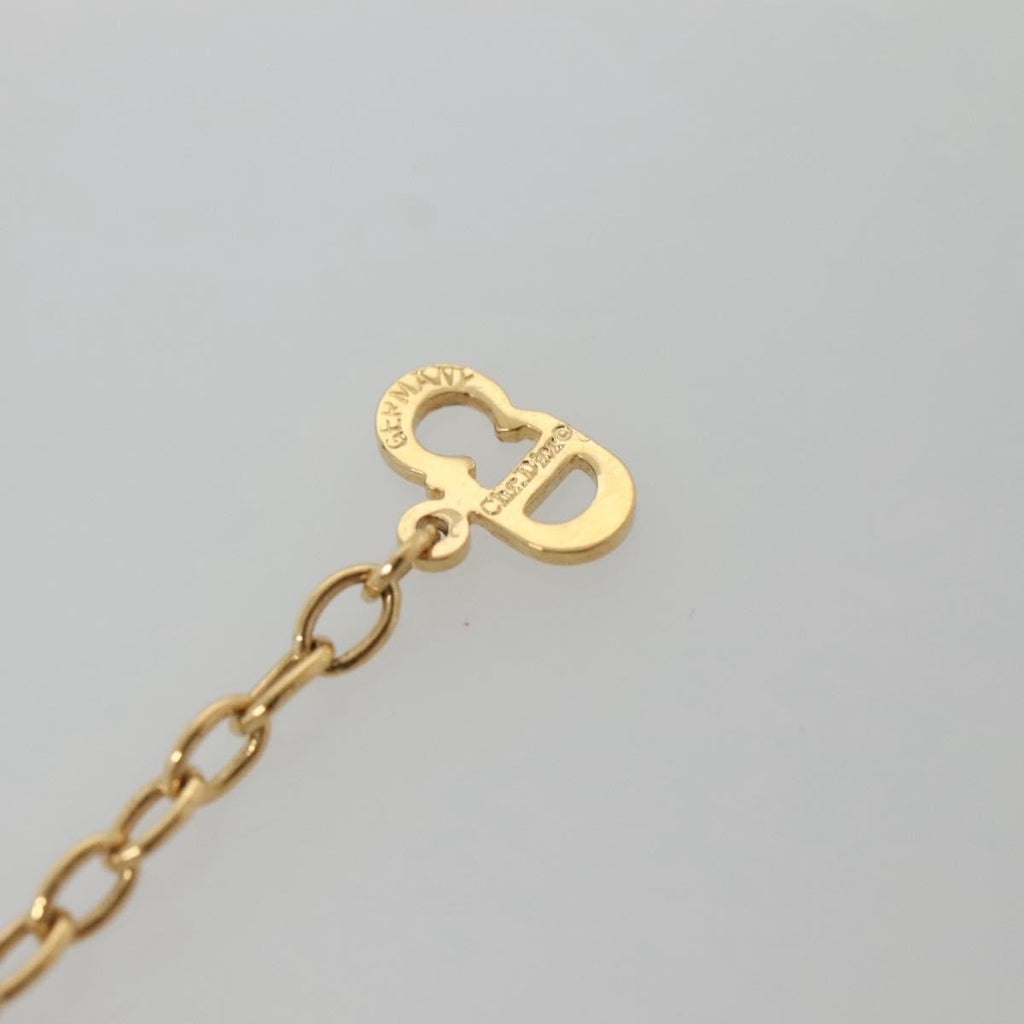 Christian Dior Cd Pendant Necklace Gold-Plated Gold Metal Jewelry (Pre-Owned)