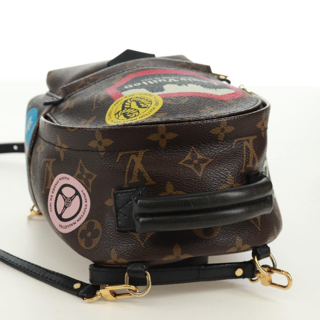 Louis Vuitton Palm Springs Backpack Limited Edition World Tour Monogram Canvas Brown Canvas Backpack Bag