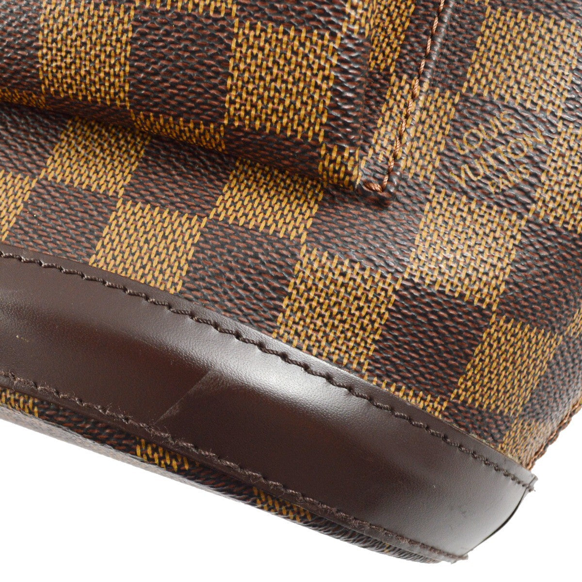 Louis Vuitton Manosque Handbag Damier Brown Canvas Tote Bag