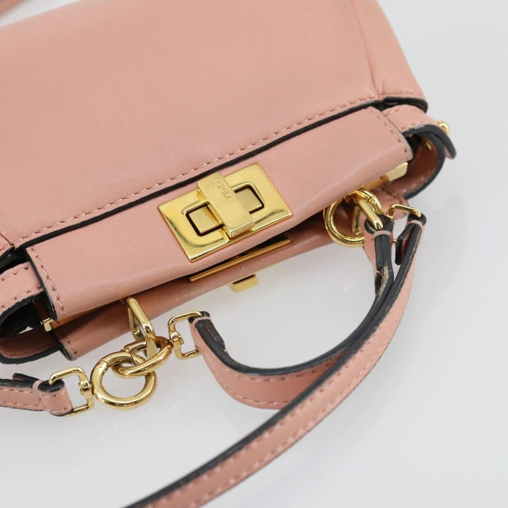Fendi Peekaboo Bag Leather Pink Leather Handbag