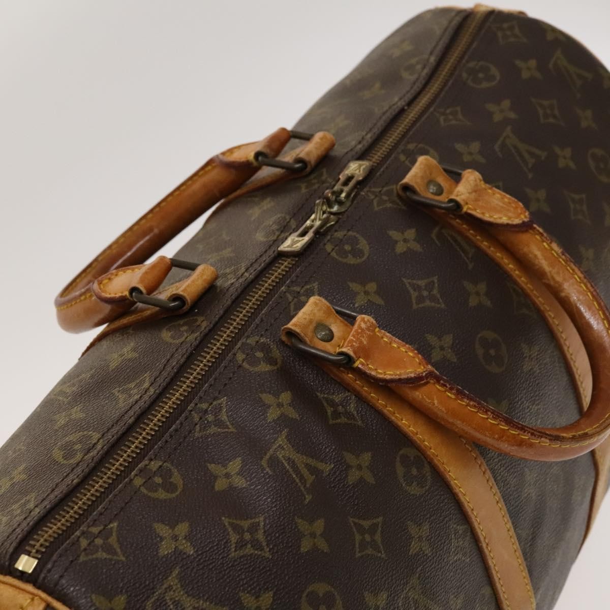 Louis Vuitton Keepall Bag Monogram Canvas Brown Canvas Travel Bag