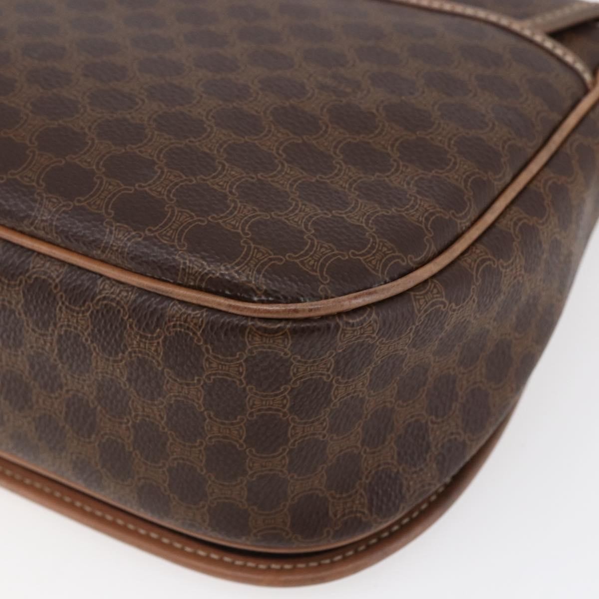Celine Macadam Shoulder Bag Pvc Leather Brown Canvas Shoulder Bag Bag