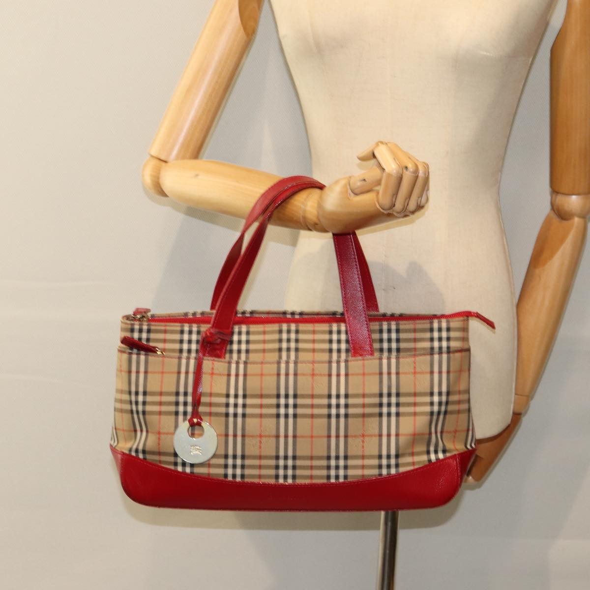 Burberry Nova Check Handbag Nova Check Canvas Beige Canvas Handbag