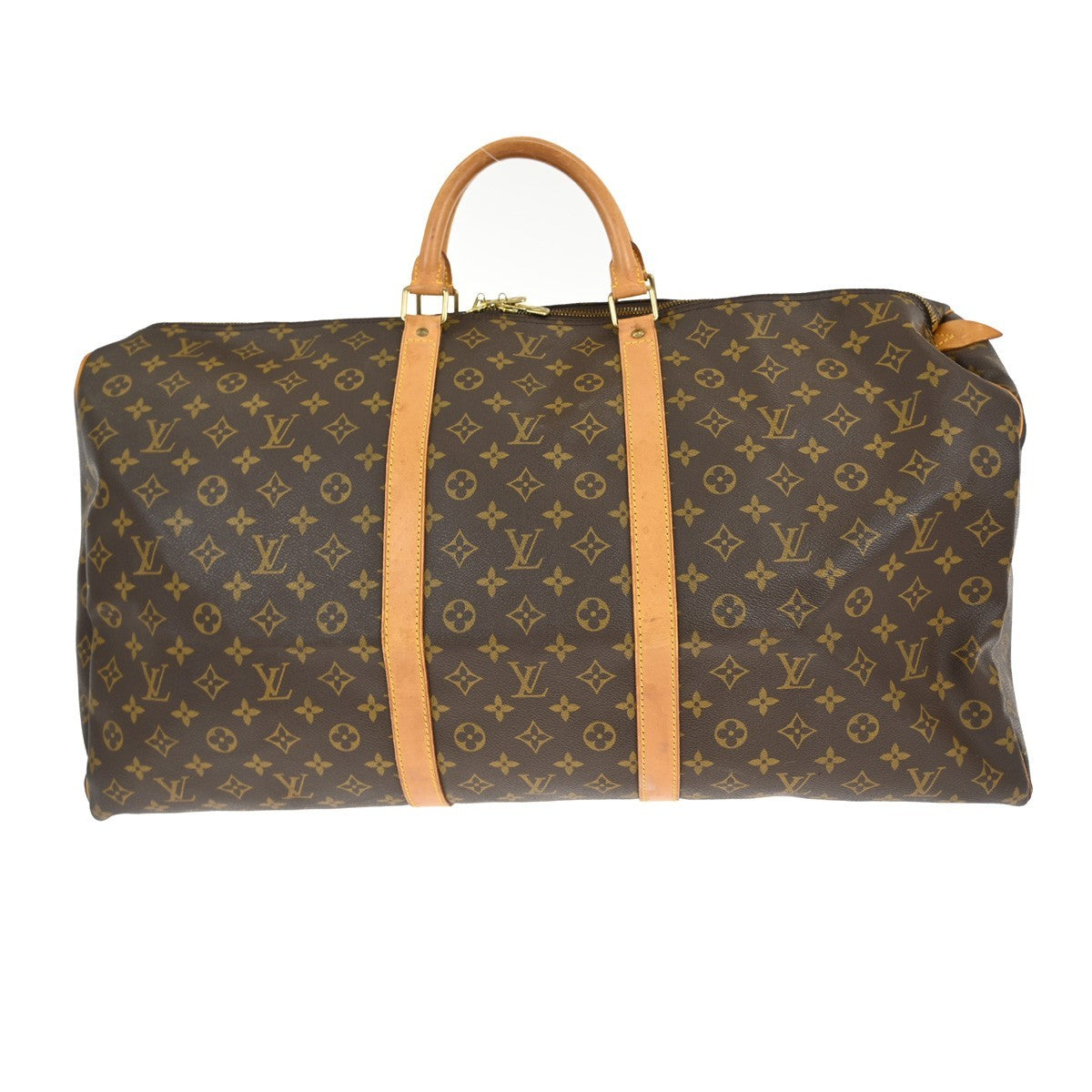 Louis Vuitton Keepall Bag Monogram Canvas Brown Canvas Travel Bag