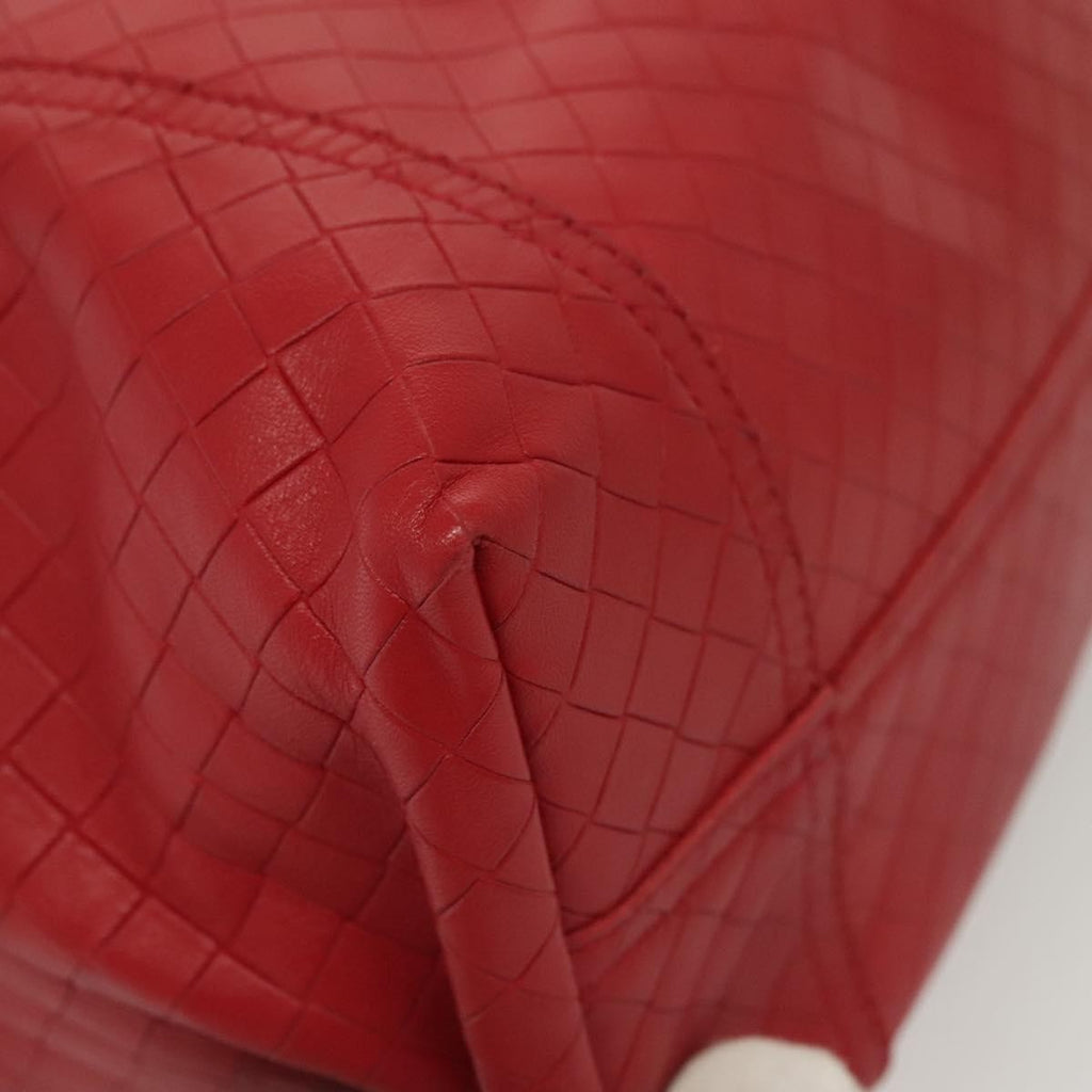 Bottega Veneta Intrecciomirage Tote Leather Red Leather Tote Bag Bag