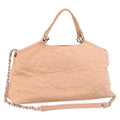 Chanel Cc Sea Hit Tote Quilted Iridescent Calfskin Pink Leather Shoulder Bag Bag