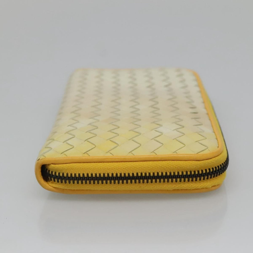 Bottega Veneta Intrecciato Long Zip  Wallet Leather Beige Leather Wallets Accessory