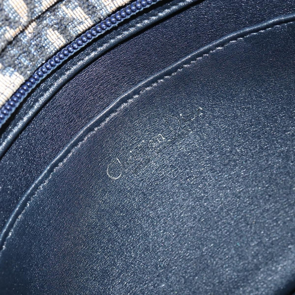 Christian Dior Vintage Trotter Shoulder Bag Canvas Navy Canvas Shoulder Bag Bag (Pre-Owned)