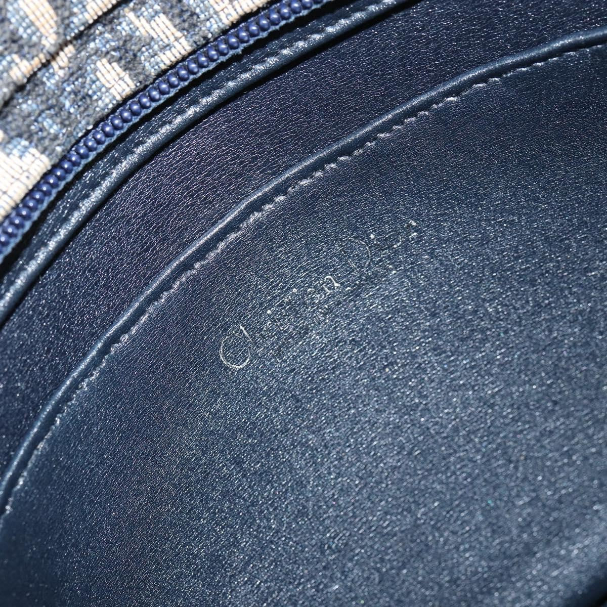 Christian Dior Vintage Trotter Shoulder Bag Canvas Navy Canvas Shoulder Bag Bag (Pre-Owned)